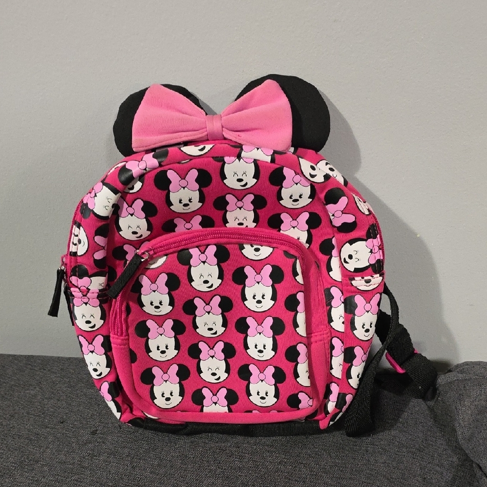 Disney Minnie Mouse Pink and Black Backpack